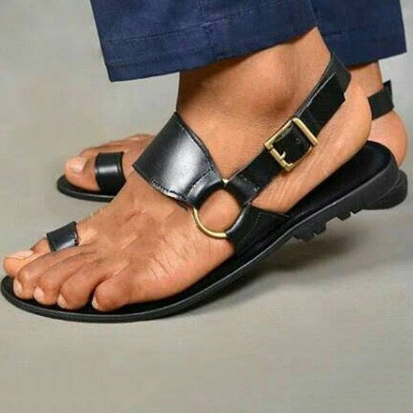 Summer Fashion Men Leather Sandals Outdoor Comfortable Breathable Sports Casual Non-Slip Beach Luxury Sandals 2025 sandales
