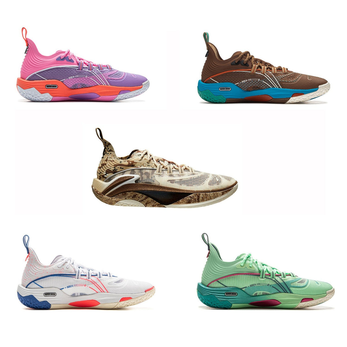 Li-Ning Men BADFIVE DOMINATOR I SUPER Court Basketball Shoes SUPER BOOM Cushion Wearable Sport Shoes Stable Sneakers ABFV007