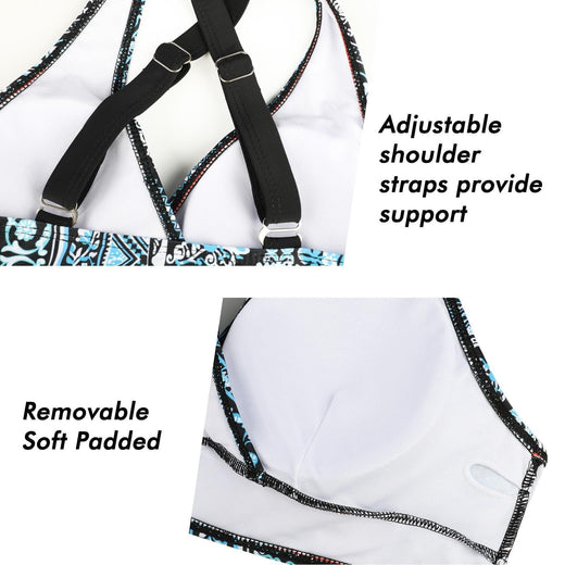 Swimwear For Girls Women High Waisted Bikini Sexy Push Up Two Piece Swimsuits Vintage Swimsuit Two Piece Retro Ruched ??????
