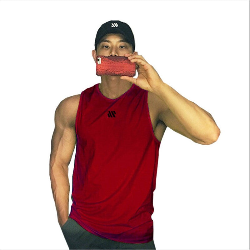 2025 Mens fitness gyms Tank top men Fitness sleeveless shirt Male mesh breathable Sports vest Undershirt Gyms Running vest men