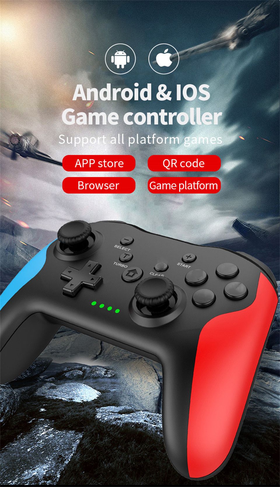 GAMINJA MG25Z Wireless Controller Bluetooth Gamepad For Nintendo Switch PS3 PC Joystick Dual Vibration Gamepad Lag Free