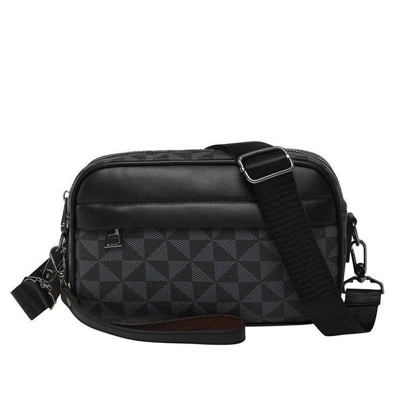 Casual Lightweight Business Shoulder Bags for Men PU Leather Messenger Bag Comfortable Wide Strap Crossbody Bags Designer Male