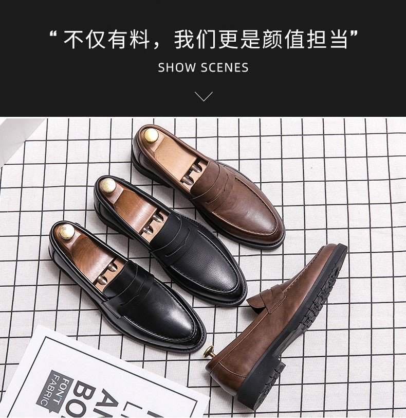 High Quality Casual Business Shoes Men Leather Loafers Classic Men's Dress Shoes Formal Office Leather Brogues Shoes Male