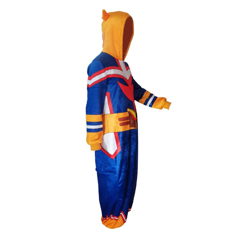 All Might Cosplay Costume Anime My Hero Academia One-piece Zentai Jumpsuit Pajamas Dresses Cosplay Bodysuit Clothes Outfits