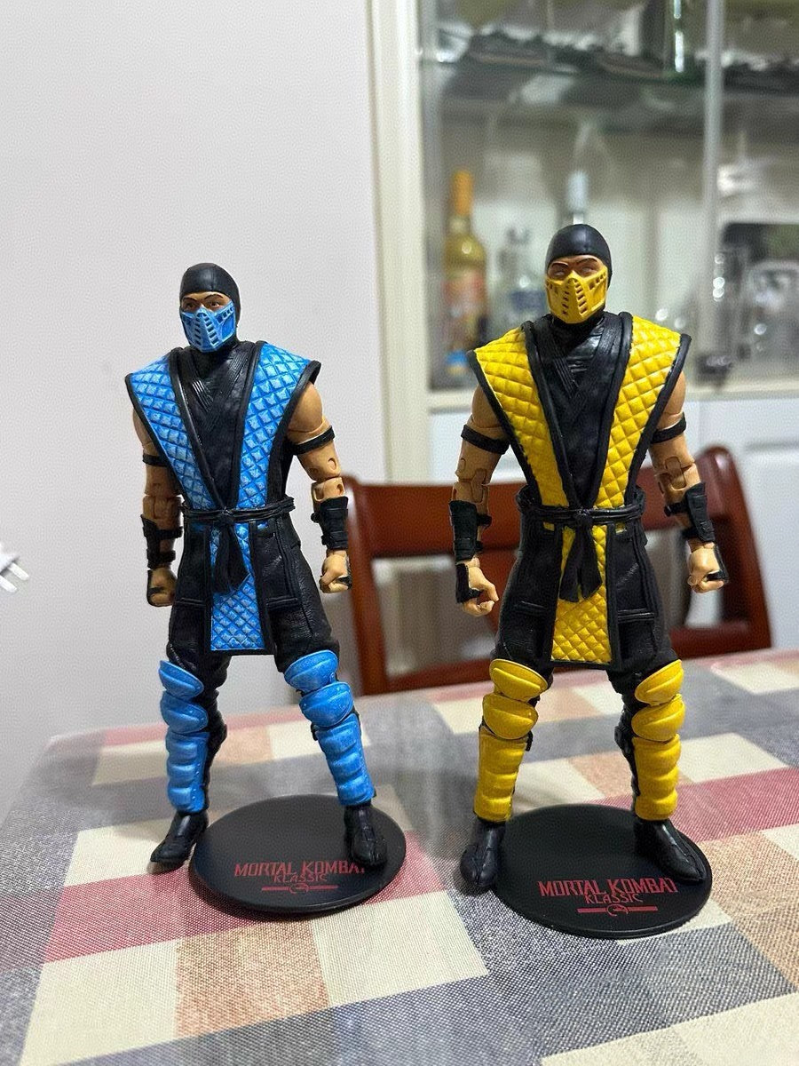 Game Mortal Kombat Spawn Sub Zero Scorpion Kitana Liu Kang 7" Articulated Action Figure Toys 17cm Game Figurines Collectible Toy