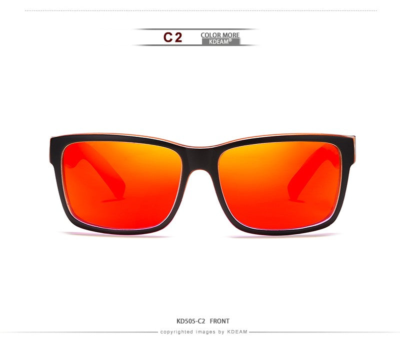 KDEAM Revamp Of Sport Men Sunglasses Polarized Shockingly Colors Sun Glasses Outdoor Driving Photochromic Sunglass With Box
