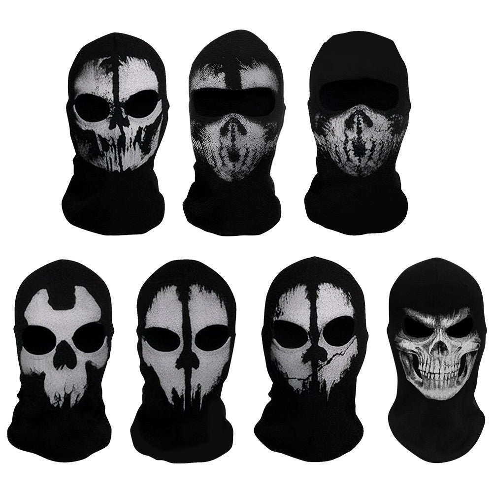 Halloween new mask Black Mask Balaclava Beanies Hats Men Ghost Skull Full Face Warmly Mask Hood Beanie Ggorros Hombre Casquette