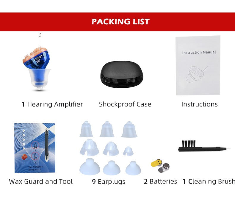 Hearing Aids Audifonos for Deafness/Elderly Adjustable J20 Micro Wireless Mini Size Invisible Ear Sound Amplifier Drop Shipping