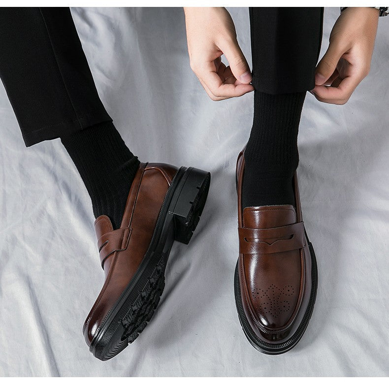 Men's Dress Shoes Retro Casual Business Leather Shoes Men Office Loafers Formal Social Brogues Wedding Leather Shoes For Men