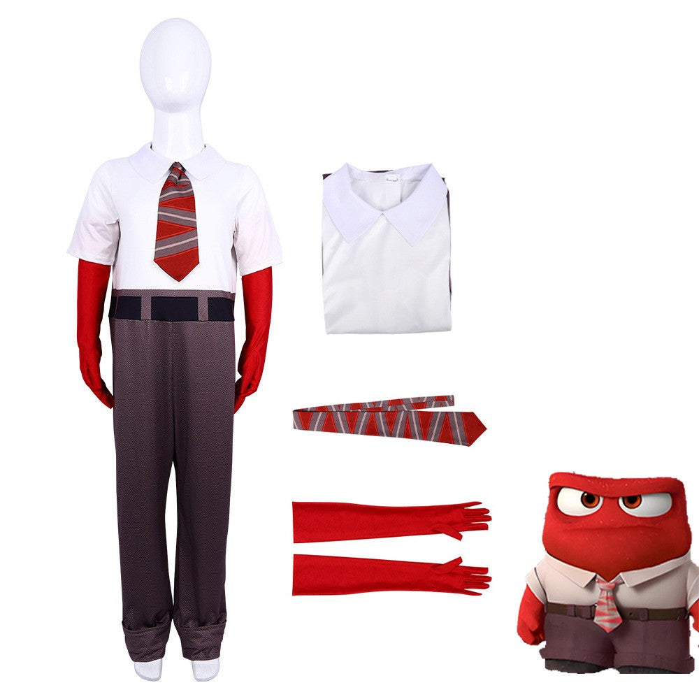 Inside Out Cosplay Costume Inside Out 2 Cartoon Anger Fear Sadness Anxiety Kids Boy Girls Halloween Carnival Party Dress Up