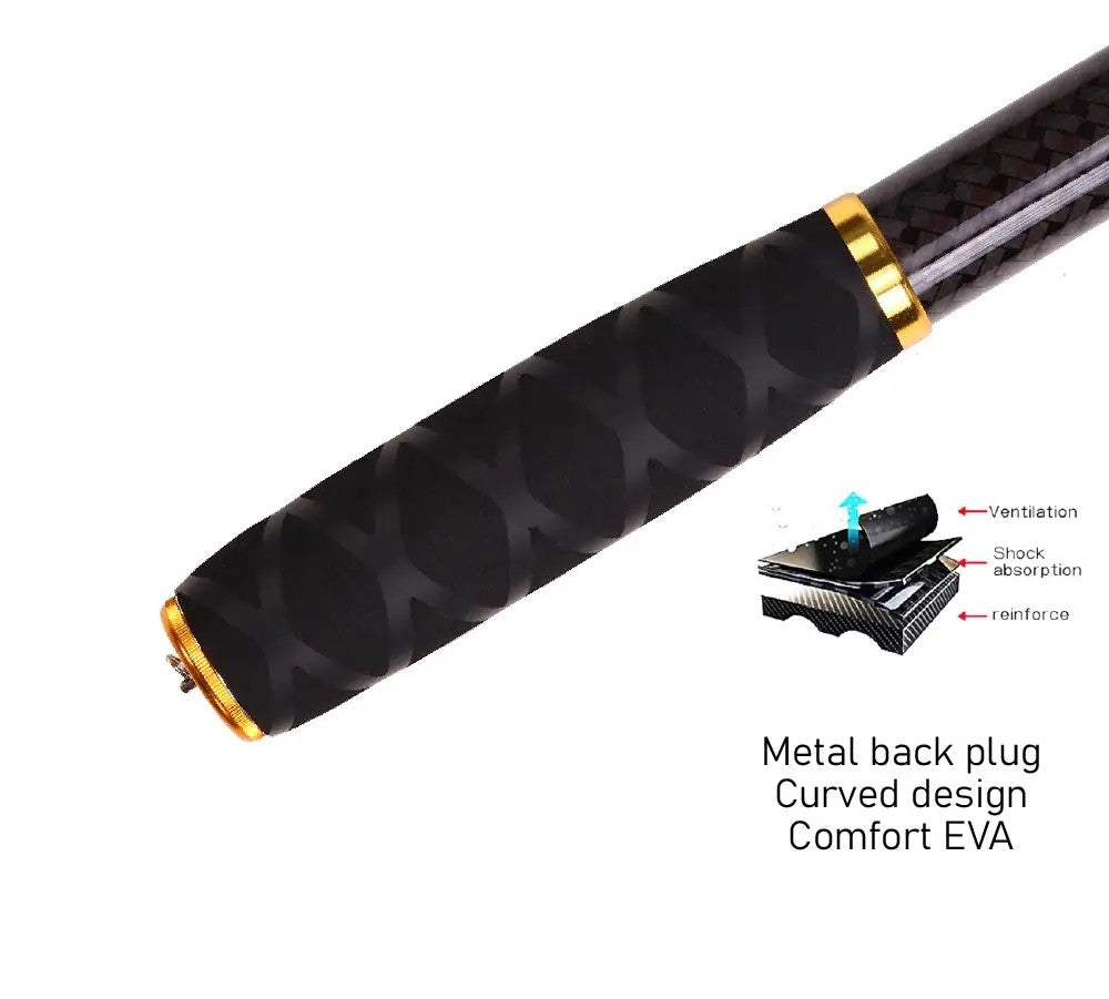 BAKAWA Stream Fishing Rod 3.6M/3.9M/4.5M/5.4M/6.3M/7.2M Telescopic 100% Carbon Fiber Pole Travel Tackle Carp Freshwater Pesca