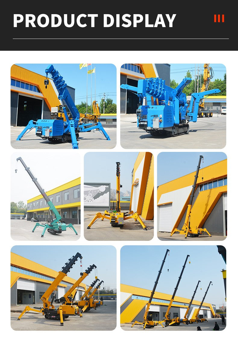5 Ton Spider Crane with Modular Design, Quick-Change Attachments & Universal Tool Interface for Versatility