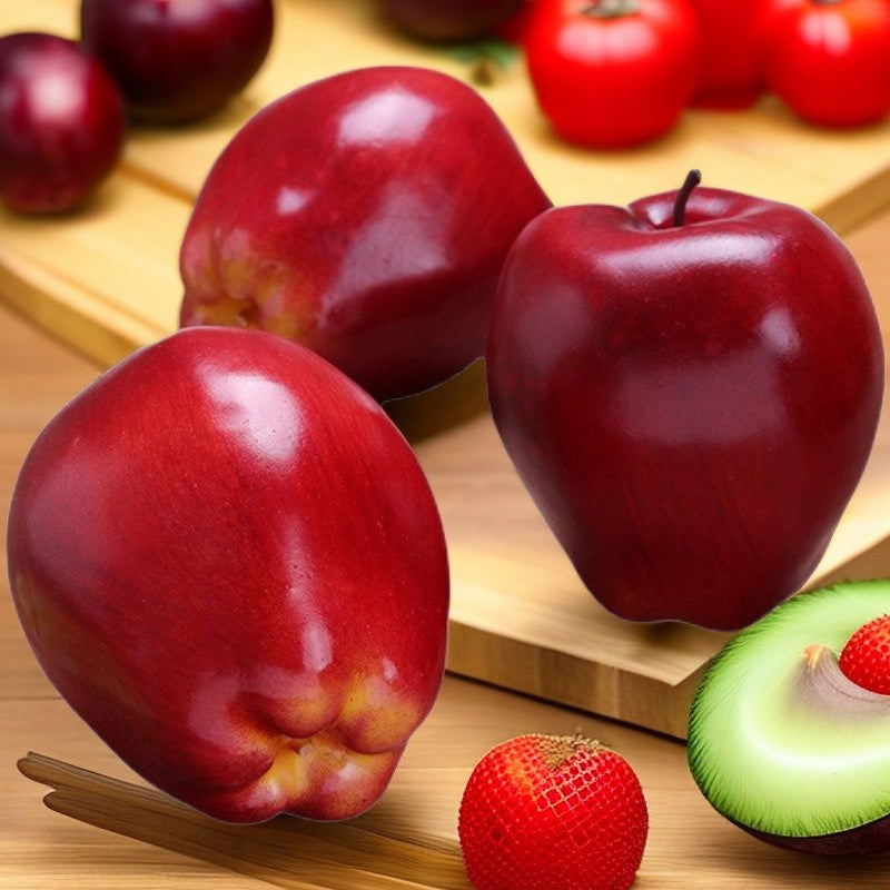 5PCS 8x9.5cm Artificial Fruit Fake Apple Food Photography Props Christmas Halloween Party Home Decoration Fake Fruits Ornaments