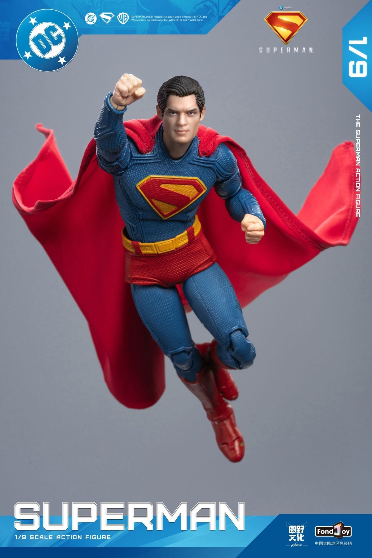 2026Hot Fondjoy Battle Damaged Superman Action Figure David Corenswet 1/9 New Superman Figure Pvc Joint Movable Kid Toy Boy Gift