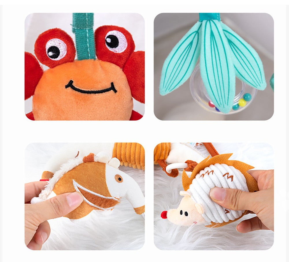 Baby Baby Stroller Arch Toys Car Seat Activity Hanging Toy Infant Soft Plush with Sound Wind Chimes Dolls for Babie Newborn Gift