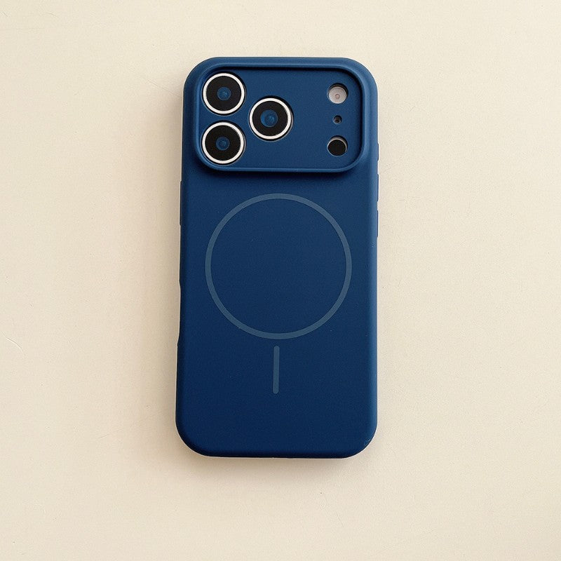 For Magsafe Magnetic Wireless Charging Solid Color Silicone Phone Case For iPhone 17 Pro Max/17/17 Pro Air Bumper Back Cover