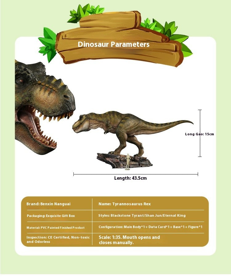 Tyrannosaurus Rex Eternal King Dinosaur Adult and Child Model Toy Figure Desktop Ornament Collection Festival Gift Surprise