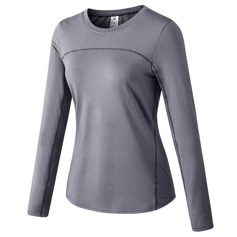 Women's Autumn Winter keep Warm long-sleeved Fitness Running Sports Training Top Slim Quick Dry Stretch Gym Top female Yoga tops