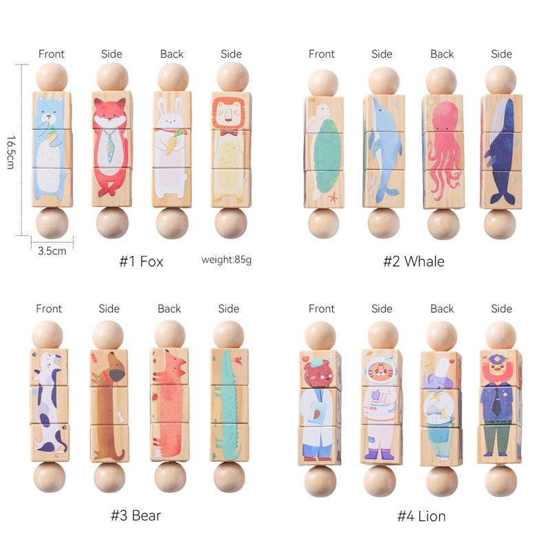 1pc Wooden Montessori Toy Hand bell Toy Baby Mobile Musical Rattle Toy Children Stroller Classic Educational Toys Kid Gifts