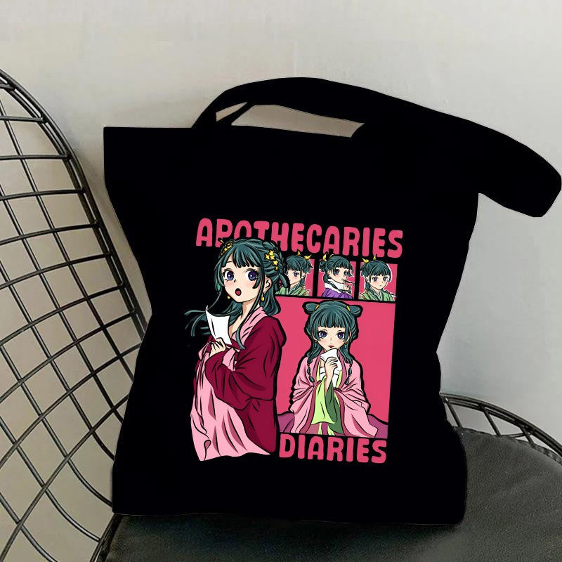 Hot Anime The Apothecary Diaries Printed Canvas Bag Messenger Bag Cute Fun Handbag Women Men Casual Tote Bag Gift
