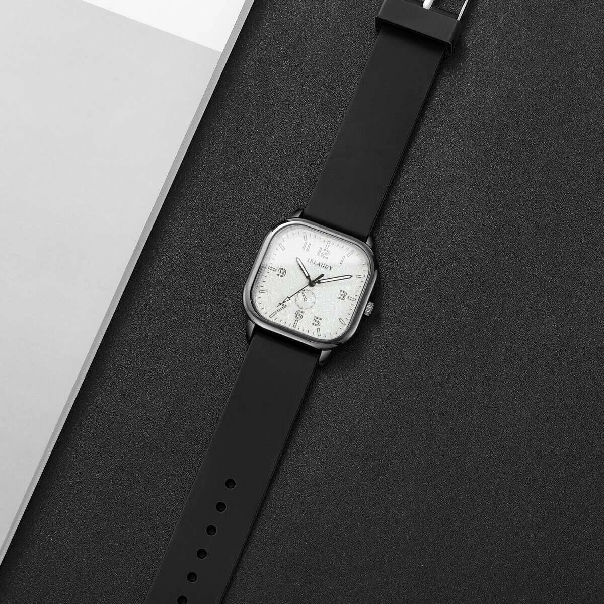 1/2/3PCS Fashion Square Women Watches Casual Silicone Strap Quartz Watches Sports Wristwatch For Men Women Students?Without Box?