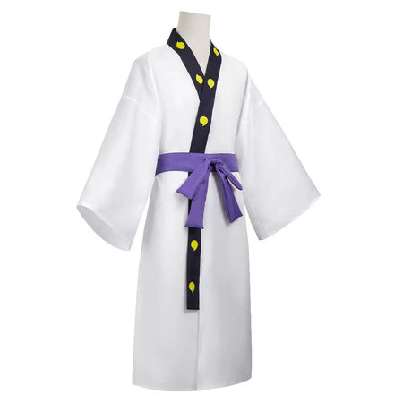 Anime Orochimaru Cosplay Costume Japanese White Long Sleeves Kimono Bathrobe Robe Belt Adult Man Woman Halloween Suit