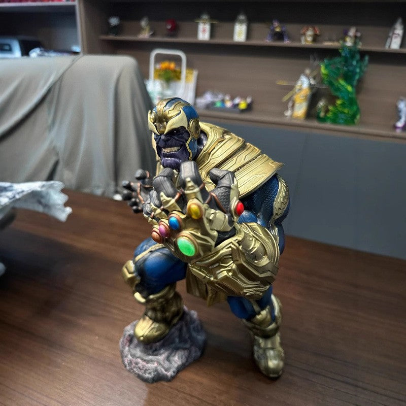 ?New?Original Marvel Animation Series Is About 36cm High. Thanos The Avengers Sigk Hand-Made Statue Ornaments Model Gifts