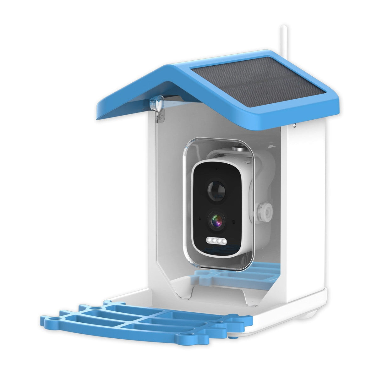 Smart Solar Bird Feeder with 4MP Camera AI Bird Identification Night Vision Weatherproof Design for Outdoor Use