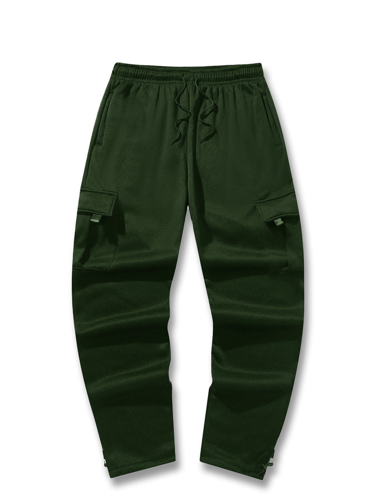 Mens Sweatpants Straight Fit Casual Pants Autumn Winter Men Running Jogger Sports Gym Trousers Solid Color Multi-pocket Pants
