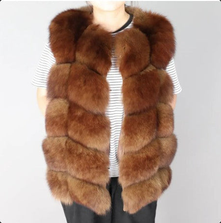 Maomaokong Natural Raccoon Real Fur Coat Ladies Waistcoat Fur Mid-length Winter Warm Real Fur Coat Luxury Women coat Top Vest