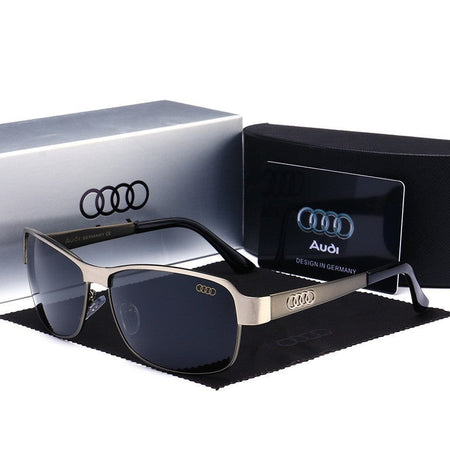 Audi Retro Oval UV400 Polarized Sunglasses for Men Women Motorcycle Glasses Anti-Glare Outdoor Adventure Shades 554