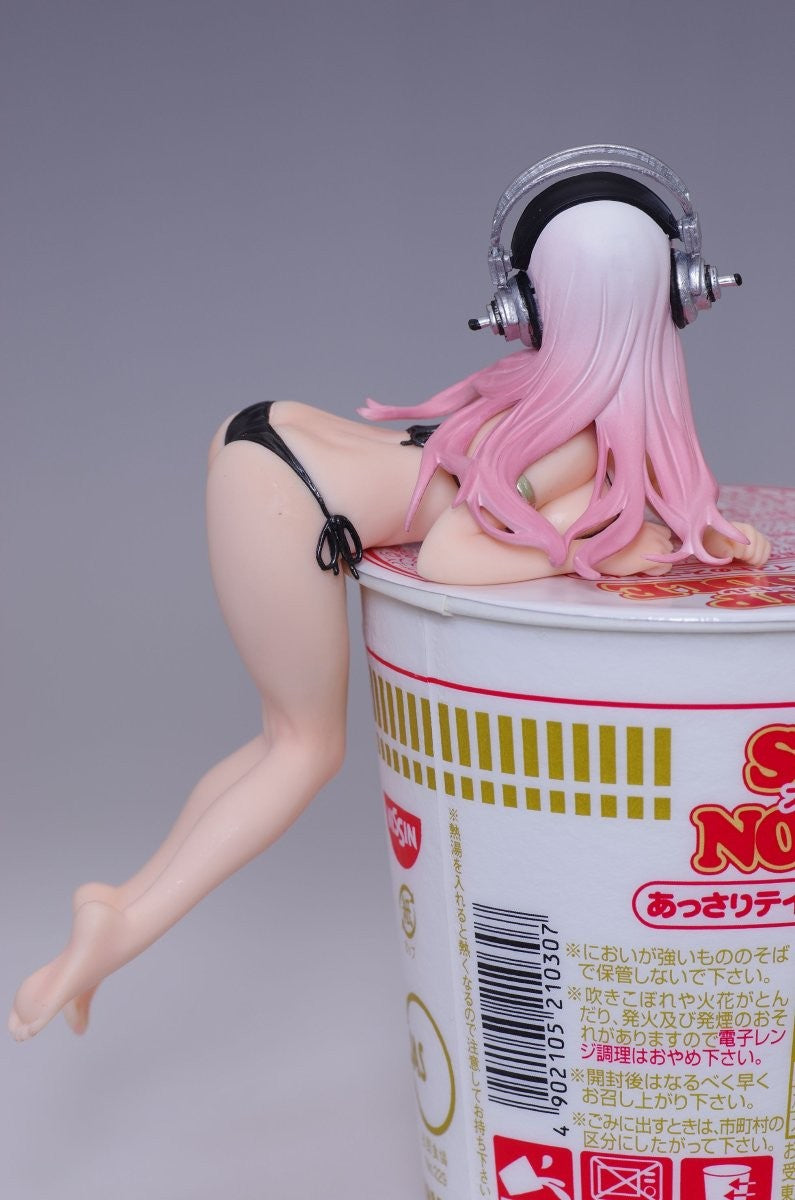 10CM Anime Figure Super Sonico PVC Action Figurine Model Toy Cake Decor Swimsuit Dress Up SoniComi Noodle Stopper Figure Gift