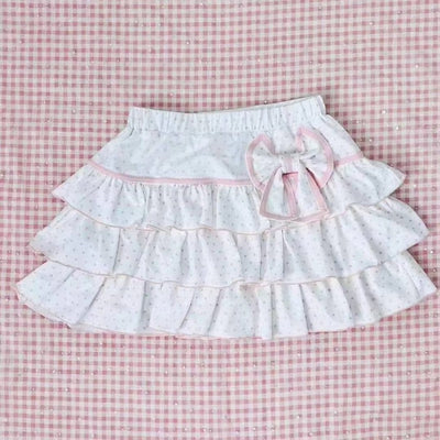 Sweet Cute Lace Cake Skirt Kawaii Lolita Japanese Mini Layered Ruffles Skirts Y2k Harajuku Casual Women Summer 2025 Skirts