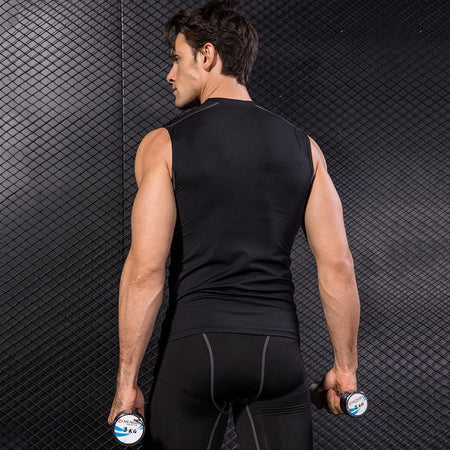 1pcs Men Vest Running Shirt Boys Soccer Shirts Men's Jersey Sportswear Mens Jogging Quick Dry Compression Fitness Top clothe