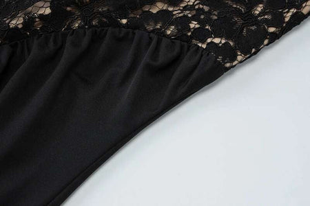 Mozision Lace Halter Backless Sexy Maxi Dress For Women Black Off-shoulder Strapless Sleeveless Bodycon Club Party Long Dress