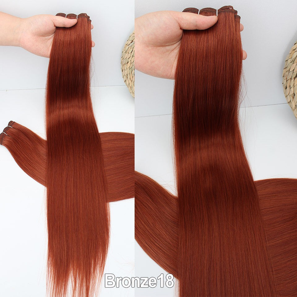 Russia Straight Hair Weave Bundles 65cm 200G Fiber Synthetic Hair Extensions Bio Protein Heat Resistant Ponytail Cosplay Hair