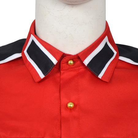 Michael Jackson Impersonator RetroCTEAntiWar Patch EmbroideredShirt Men's Military Style Long SleeveButtonDown Shirt Collectible