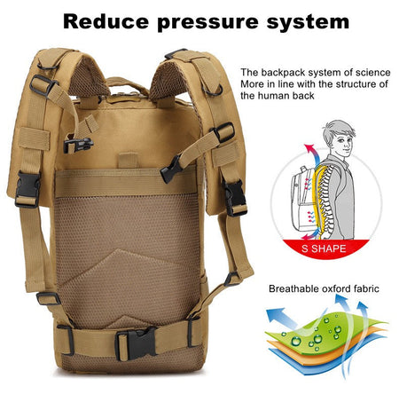 30L 900D Nylon Waterproof Backpack Outdoor Military Rucksacks Tactical Sports Camping Hiking Trekking Fishing Hunting Bag