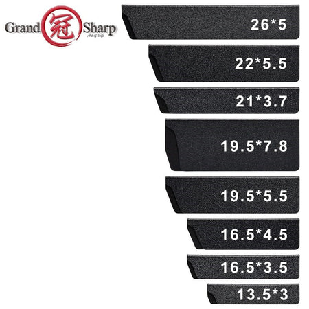Grandsharp 8-Piece Knife Edge Guard Set Black Universal ABS Plastic Sheath Non-Toxic BPA-Free Felt Lining Chef Kitchen Tools