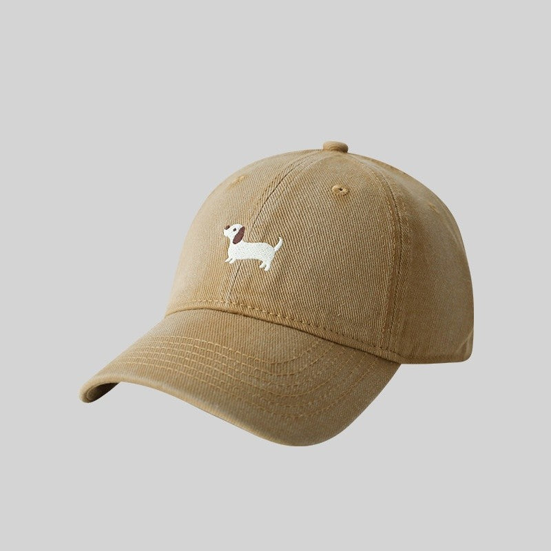 Dachshund Embroidery Baseball Hat Sunscreen Fashion Outdoor Hat Suitable for Men and Women for Daily Leisure Matching
