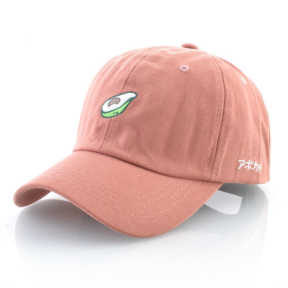 Fashion Baseball Cap With Avocado Embroidery Unisex Baseball Hats For Men Women Four Seasons Snapback Golf Dad Hats Cotton Bones