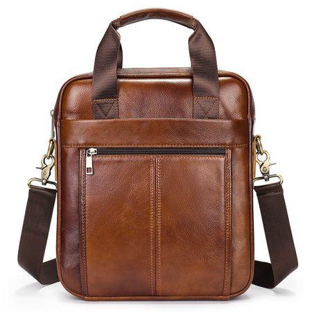 WESTAL Men's Shoulder Bags Genuine Leather Crossbody Messenger Bag For 13.3 Inch Laptop Briefcase Leather Man Handbags 8577