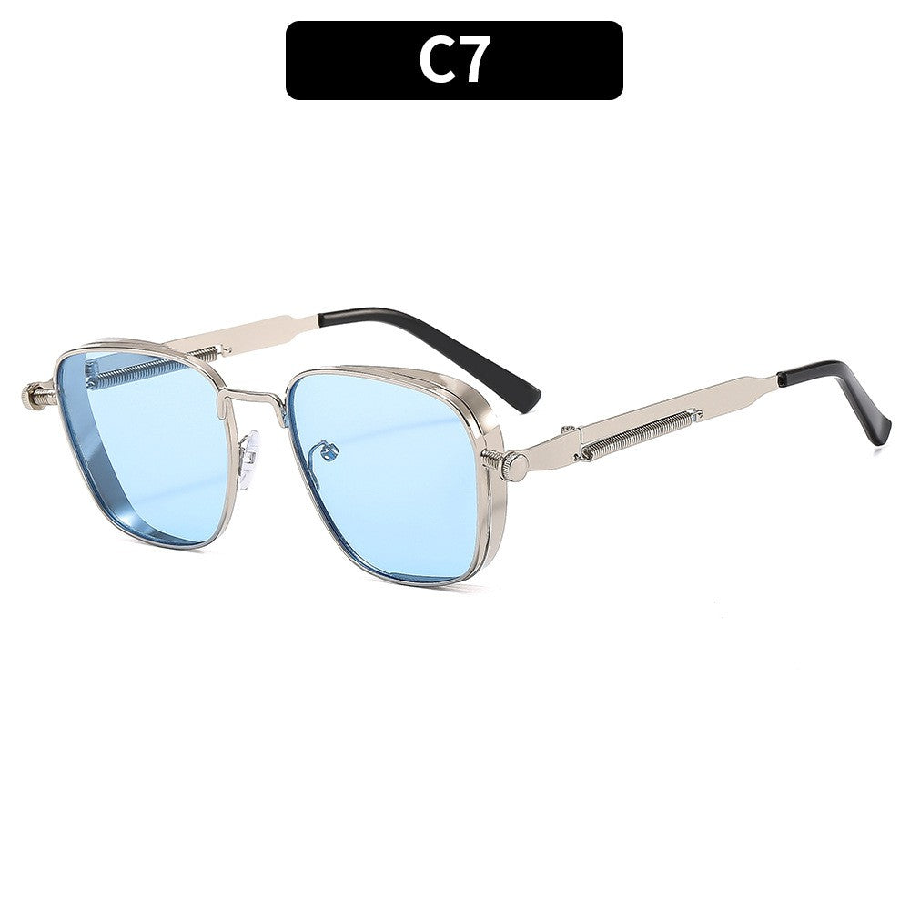 2025 Polarized Sunglasses Men High End Handsome Driving Special Anti UV High Quality Metal Punk Fashion Trends Sunglasses