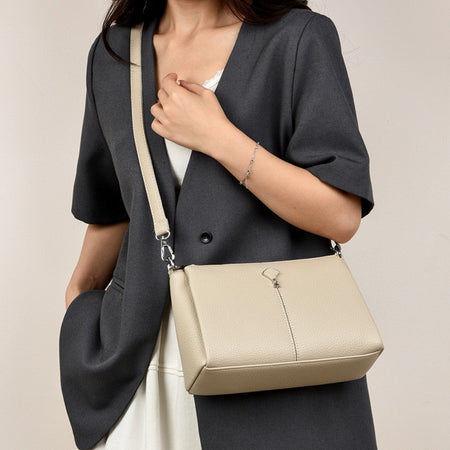 Top Quality Pu Leather Female Crossbody Three Layers Pockrts Bag Elegant Shoulder Bags for Women Casual Purses and Handbags Sac