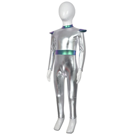 Cyber Alien Laser Reflective Alien Cosplay Dress, Adult and Children's Party Outfit, Including Tentacle Headpiece