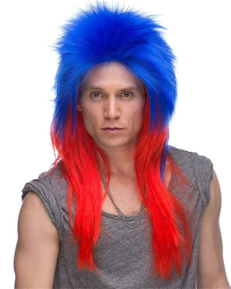 New Kill Matt Long Straight Hair Synthetic Wig Chemical Fiber Fluffy Punk Rock Style for Halloween Party