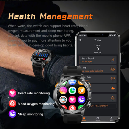 2025 T-REX3 1000mAh Large Battery Durable Adult Smart Watch GPS Strong Flashlight 10ATM Waterproof BT Call Sports Smartwatch Men