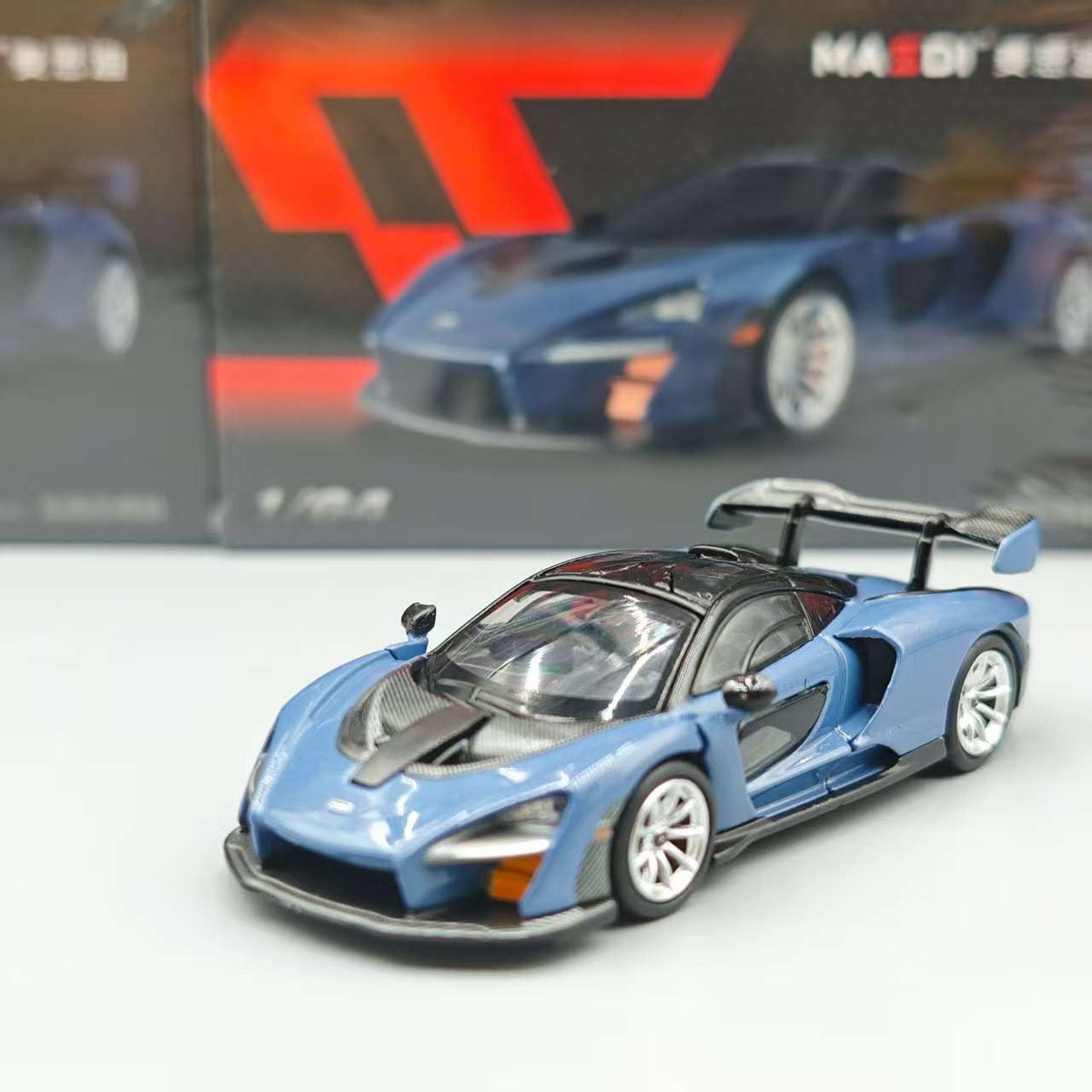 New In Stock Masdi 1:64 Mclaren Senna 1110 Special Edition Alloy Miniature Static Car Model Customized Boy Toys Gifts Collection