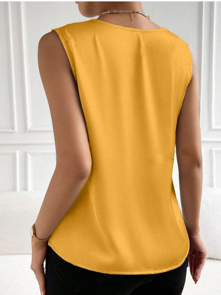 Solid Casual Loose Sleeveless Blouses For Women Fashion Summer Women's Oversized Shirts And Blouses Elegant Youth Female Tops