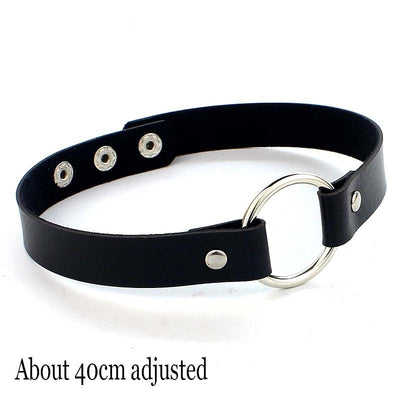 Woman Black Punk Choker Collar Necklace Sexy PU Leather Heart Lock Key Spike Chocker Gothic Cosplay Accessories Party Jewelry